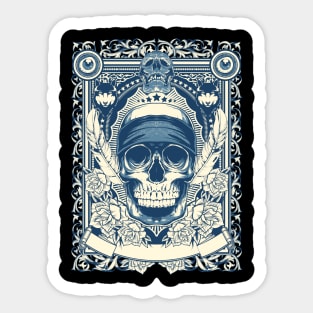 Skull Gothic death skeleton scary gift Sticker